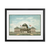 Historic Framed Print 1834 United States Capitol, 17-7/8" x 21-7/8"