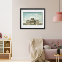 Historic Framed Print 1834 United States Capitol, 17-7/8" x 21-7/8"