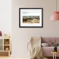 Historic Framed Print 1852 DC Washington 1852 Bird's Eye View Map , 17-7/8" x 21-7/8"