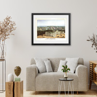 Historic Framed Print 1852 DC Washington 1852 Bird's Eye View Map , 17-7/8" x 21-7/8"