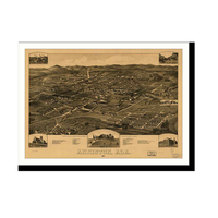 Panoramic Map - Anniston, Alabama, 1887 - Bird's Eye View Print