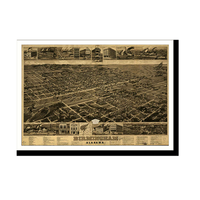Panoramic Map - Birmingham, Alabama, 1885 - Bird's Eye View Print