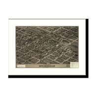 Panoramic Map - Birmingham, Alabama, 1904 - Bird's Eye View Print