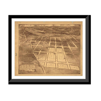 Panoramic Map - Washington, Washington DC, 1895 - Bird's Eye View Print