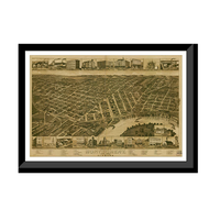 Panoramic Map - Montgomery, Alabama, 1887 - Bird's Eye View Print