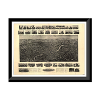 Panoramic Map - Naugatuck, Connecticut, 1906 - Bird's Eye View Print