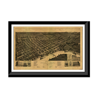 Panoramic Map - Selma, Alabama, 1887 - Bird's Eye View Print