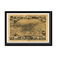 Panoramic Map - Stockton 2, California, 1895 - Bird's Eye View Print