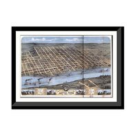 Panoramic Map - Little Rock, Arkansas, 1871 - Bird's Eye View Print