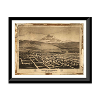 Panoramic Map - Yreka, California, 1884 - Bird's Eye View Print