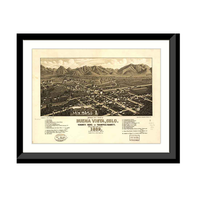 Panoramic Map - Buena Vista, Colorado, 1882 - Bird's Eye View Print