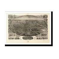 Panoramic Map - Plainville, Connecticut, 1907 - Bird's Eye View Print