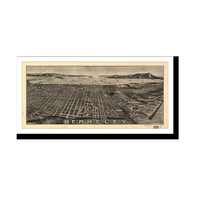 Panoramic Map - Berkeley, California, 1909 - Bird's Eye View Print