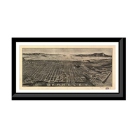 Panoramic Map - Berkeley, California, 1909 - Bird's Eye View Print