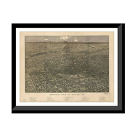 Panoramic Map - Denver, Colorado, 1887 - Bird's Eye View Print