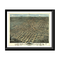 Panoramic Map - Atlanta, Georgia, 1871 - Bird's Eye View Print