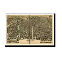 Panoramic Map - Denver, Colorado, 1889 - Bird's Eye View Print