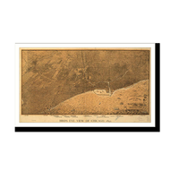 Panoramic Map - Chicago, Illinois, 1892 - Bird's Eye View Print
