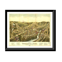 Panoramic Map - Thomaston, Connecticut, 1879 - Bird's Eye View Print