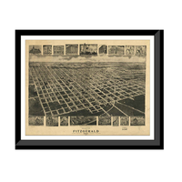 Panoramic Map - Fitzgerald, Georgia, 1908 - Bird's Eye View Print