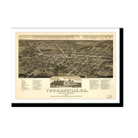 Panoramic Map - Thomasville, Georgia, 1885 - Bird's Eye View Print