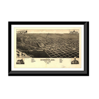 Panoramic Map - Bismarck, Dakota Territory, 1883 - Bird's Eye View Print