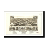 Panoramic Map - Clark, Dakota Territory, 1882 - Bird's Eye View Print