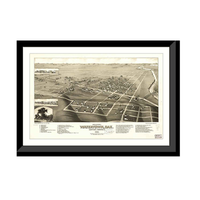 Panoramic Map - Watertown, Dakota Territory, 1883 - Bird's Eye View Print