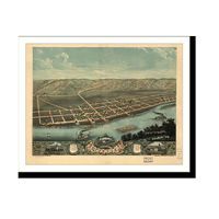 Panoramic Map - Guttenberg, Iowa, 1869 - Bird's Eye View Print