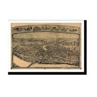 Panoramic Map - Enfield, Connecticut, 1908 - Bird's Eye View Print