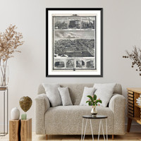Panoramic Map - Iowa Scenes, Iowa, 1875 - Bird's Eye View Print