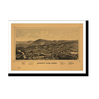 Panoramic Map - Jewett City, Connecticut, 1889 - Bird's Eye View Print