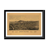 Panoramic Map - Jewett City, Connecticut, 1889 - Bird's Eye View Print