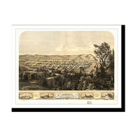Panoramic Map - Michigan City 2, Indiana, 1869 - Bird's Eye View Print