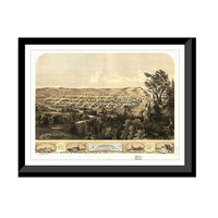 Panoramic Map - Michigan City 2, Indiana, 1869 - Bird's Eye View Print