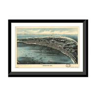 Panoramic Map - Provincetown, Massachusetts, 1910 - Bird's Eye View Print