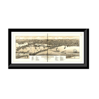 Panoramic Map - Duluth, Minnesota, 1883 - Bird's Eye View Print