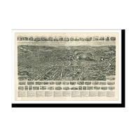 Panoramic Map - Fitchburg, Massachusetts, 1915 - Bird's Eye View Print
