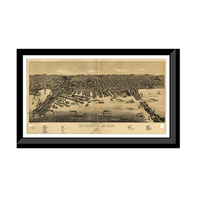 Panoramic Map - Duluth, Minnesota, 1887 - Bird's Eye View Print