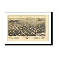 Panoramic Map - Great Bend, Kansas, 1882 - Bird's Eye View Print