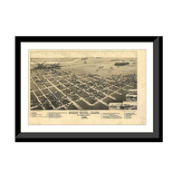 Panoramic Map - Great Bend, Kansas, 1882 - Bird's Eye View Print