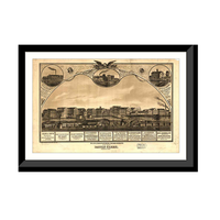Panoramic Map - Battle Creek, Michigan, 1869 - Bird's Eye View Print