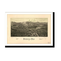 Panoramic Map - Hayderville, Massachusetts, 1886 - Bird's Eye View Print
