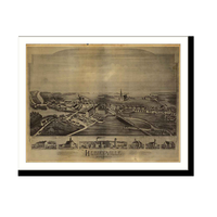 Panoramic Map - Hebronville, Massachusetts, 1891 - Bird's Eye View Print