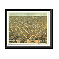 Panoramic Map - Lexington, Kentucky, 1871 - Bird's Eye View Print