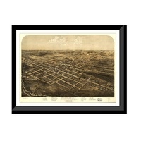 Panoramic Map - Coldwater, Michigan, 1868 - Bird's Eye View Print