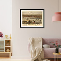 Panoramic Map - Louisville, Kentucky, 1876 - Bird's Eye View Print