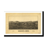Panoramic Map - Hinsdale, Massachusetts, 1880 - Bird's Eye View Print