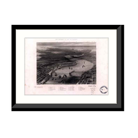 Panoramic Map - New Orleans, Louisiana, 1863 - Bird's Eye View Print