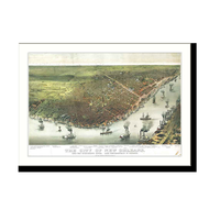 Panoramic Map - New Orleans, Louisiana, 1895 - Bird's Eye View Print
